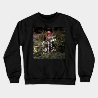 CD's and DVD's glow in the dark music scarecrow Crewneck Sweatshirt